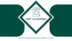 Dry Cleaning Company Emblem with Washing Machine