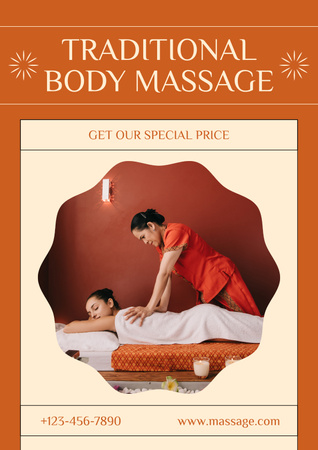 Traditional Thai Massage Poster Design Template