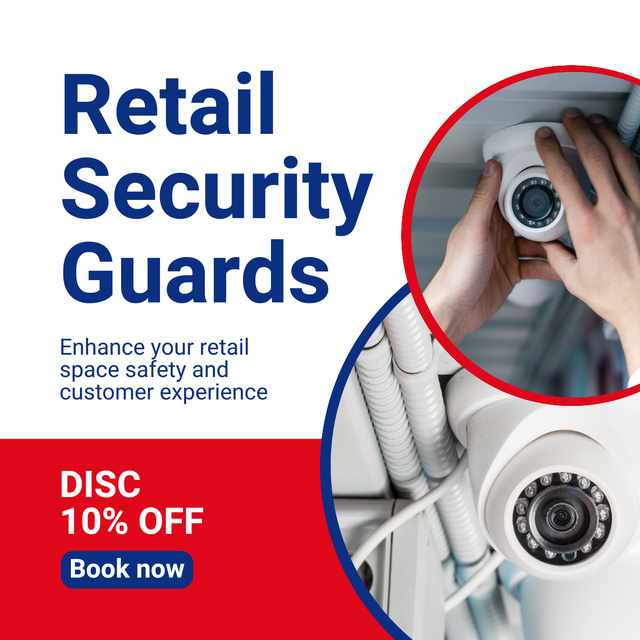 Security Guards of Your Retail Facility LinkedIn postデザインテンプレート