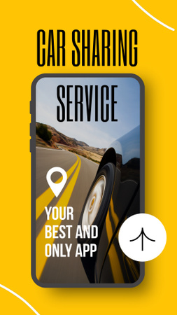 Car Sharing Services Mobile App Instagram Video Story Design Template