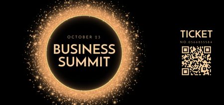 Business Summit -ilmoitus Ticket DL Design Template