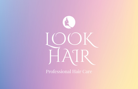 Modèle de visuel Hair Stylist Services - Business Card 85x55mm