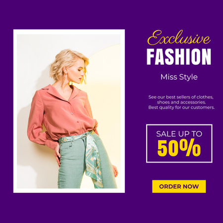 Szablon projektu Female Fashion Clothes Sale Instagram