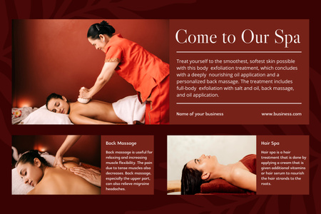 Highly Professional Women's Spa Salon Service Storyboard Design Template