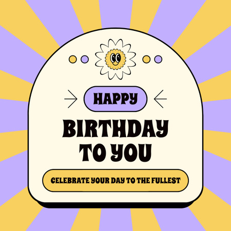 Simple Greeting of Happy Birthday to You LinkedIn post Modelo de Design