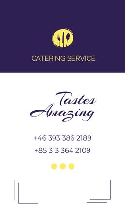 Plantilla de diseño de oferta de servicio de catering de alimentos Business Card US Vertical 