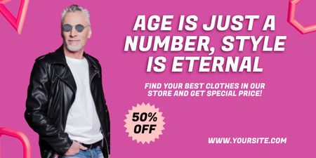 Platilla de diseño Wisdom About Age And Clothes For Elderly With Discount Twitter