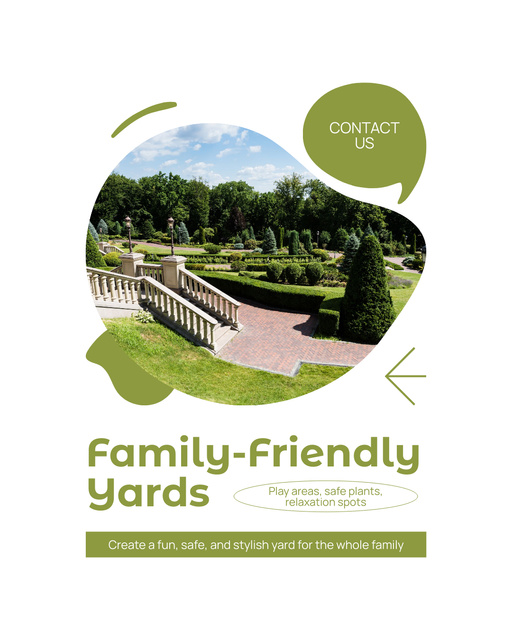 Family-Friendly Lawns and Yards Instagram Post Vertical Modelo de Design