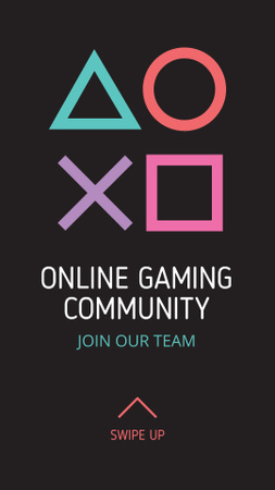 Plantilla de diseño de Online Gaming Community Ad Instagram Story 