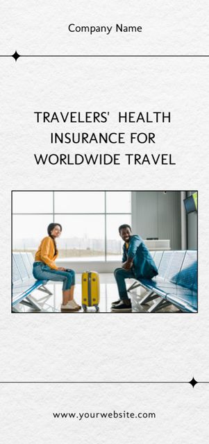 International Insurance Company Traveling Flyer DIN Large Tasarım Şablonu