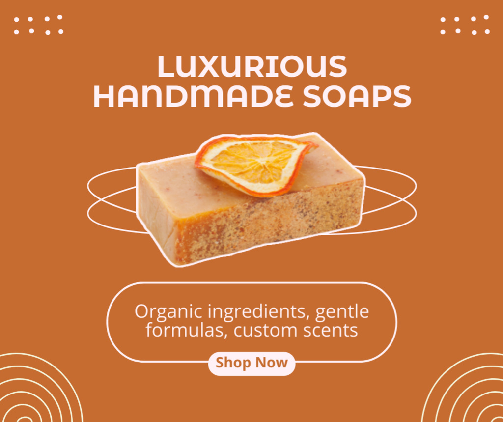 Warming Handmade Soap Offer Facebook Design Template