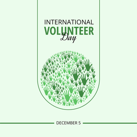 Ontwerpsjabloon van Instagram van Laten we de internationale vrijwilligersdag vieren