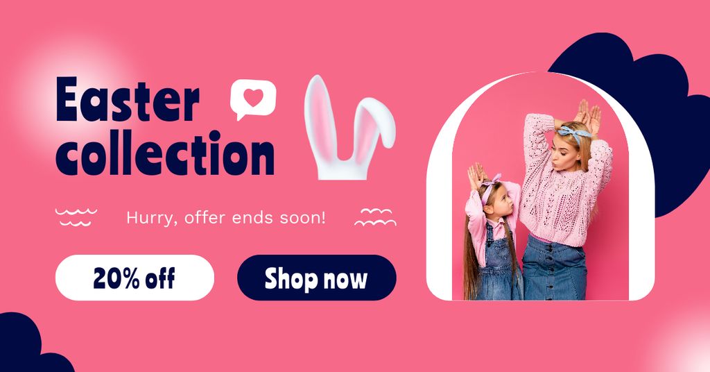 Easter Collection Special Offer with Discount Facebook ADデザインテンプレート