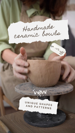 Platilla de diseño Handmade Ceramic Bowls Sale Offer TikTok Video