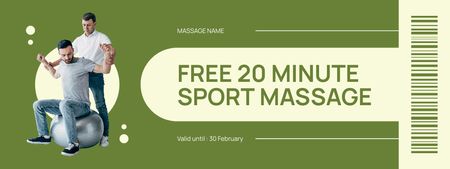 Sports Massage Offer Coupon Design Template