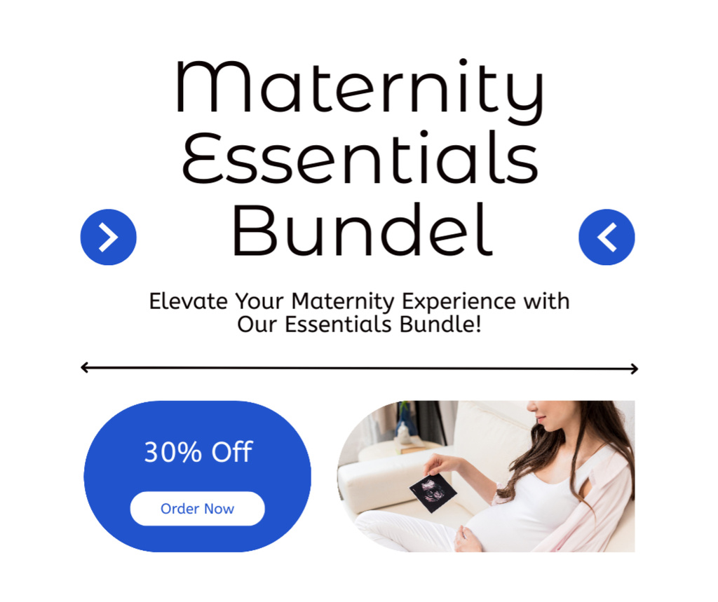 Designvorlage Discount on Bundle of Motherhood Essentials für Facebook
