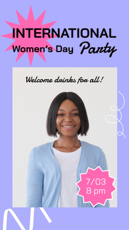 International Women's Day Party Announcement Instagram Video Story Design Template
