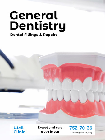 Dentistry Services Offer Poster US Design Template
