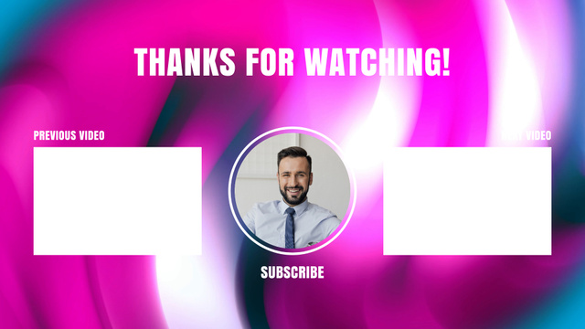 Platilla de diseño Offer to Watch Vlog of Young Businessman YouTube outro