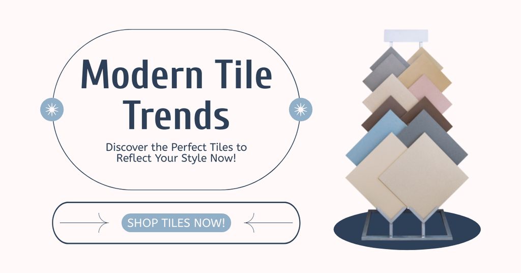 Plantilla de diseño de Ad of Modern Tile Trends Facebook AD 