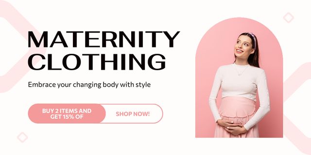 Ontwerpsjabloon van Twitter van Huge Maternity Clothes Sale
