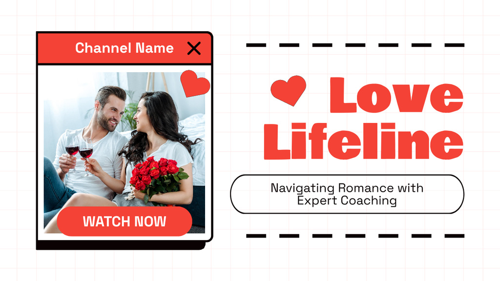 Designvorlage Expert Love Coaching and Advisory für Youtube Thumbnail