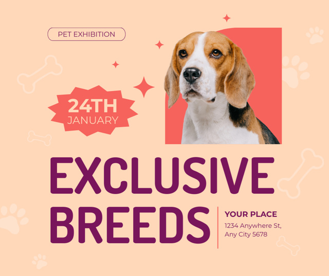 Plantilla de diseño de Dogs Adoption Event Facebook 