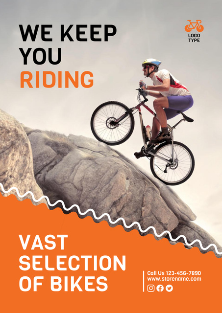 Bicycle Sale Poster Tasarım Şablonu