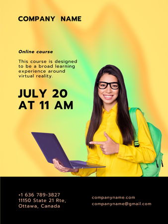 Online Courses Ad Poster US Modelo de Design