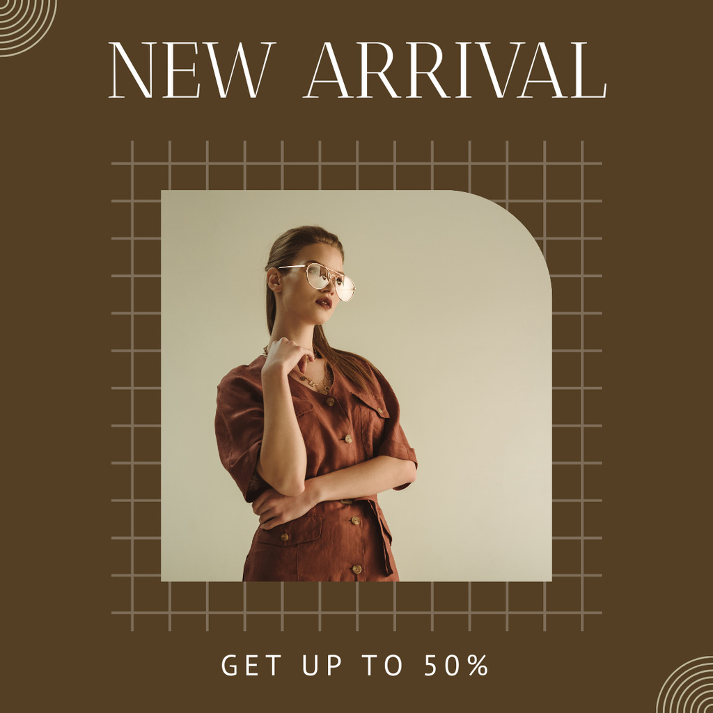 New Garments And Accessories Arrival Sale Offer At Half Price Instagram Design Template