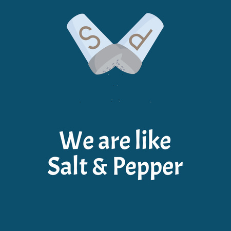 Cute Love Phrase with Salt and Pepper Animated Post Design Template