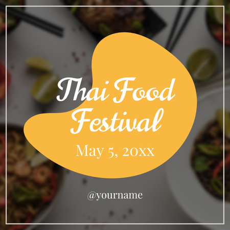 Thai Food Festival Announcement Instagram Tasarım Şablonu