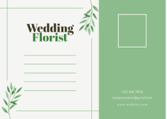 Wedding Florist Ad with Beautiful Young Bride Holding Bouquet