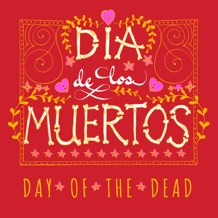 Dia de los Muertos Holiday Bright Announcement Instagram tervezősablon