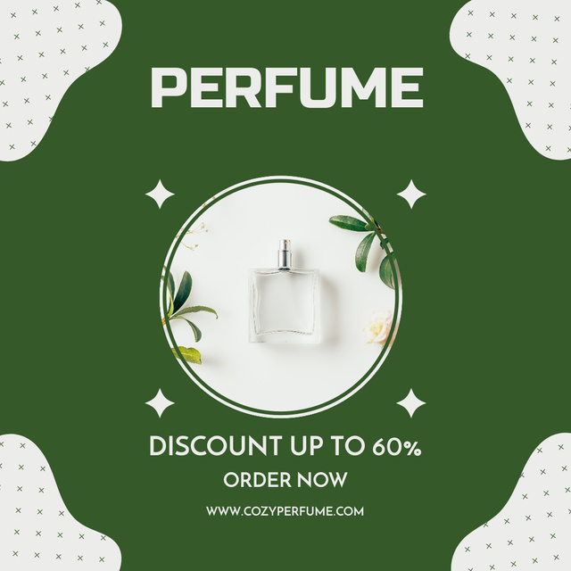 Perfume Sale Green Instagram Design Template