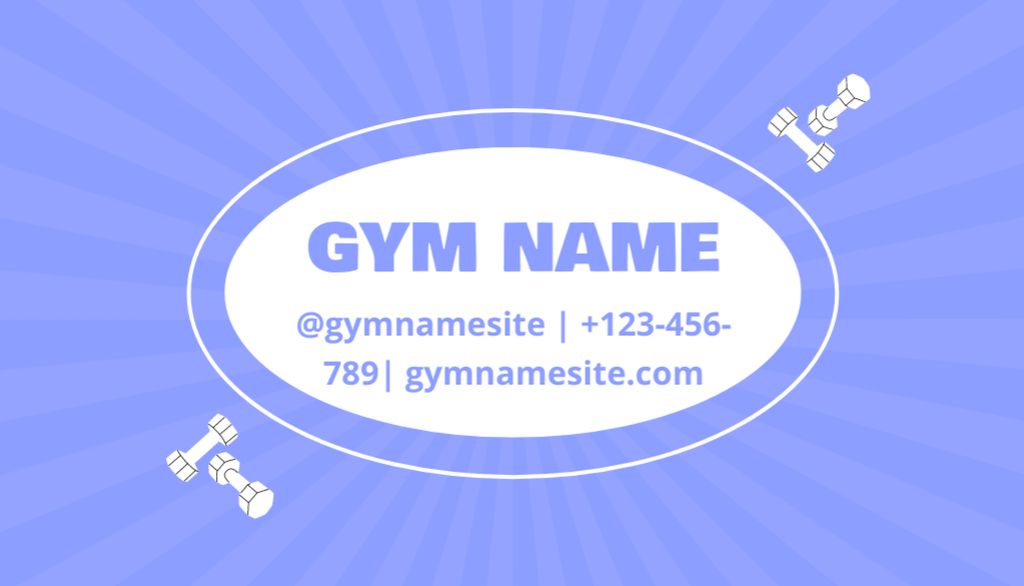 Thank You for Visiting Our Gym Business Card US Design Template