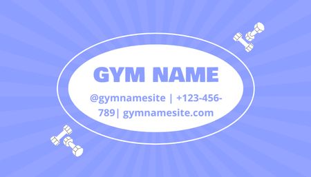 Ontwerpsjabloon van Business Card US van Bedankt voor uw bezoek aan onze sportschool
