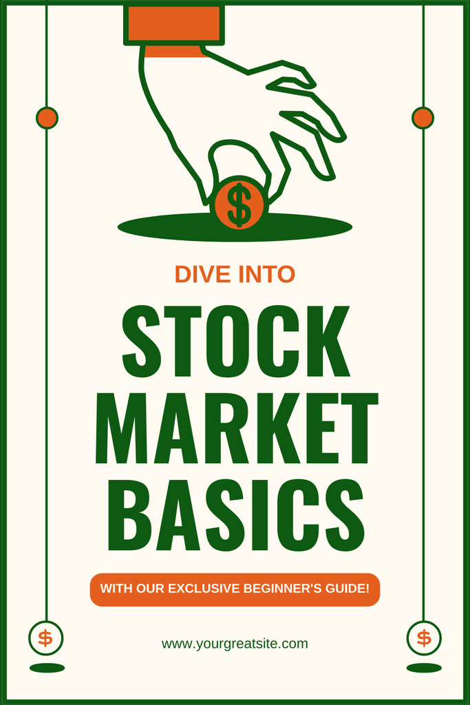 Modèle de visuel Exclusive Stock Trading Website Offer for Beginners - Pinterest