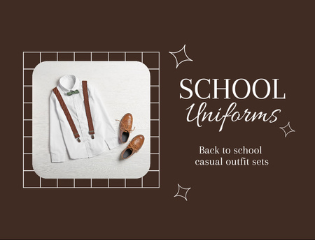 Classic School Uniform Sets Offer Postcard 4.2x5.5in – шаблон для дизайну