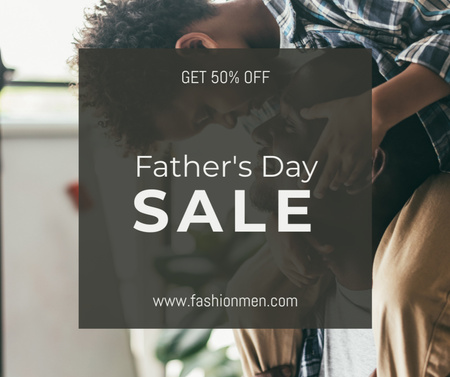 Father's Day Discount Announcement Facebook Design Template