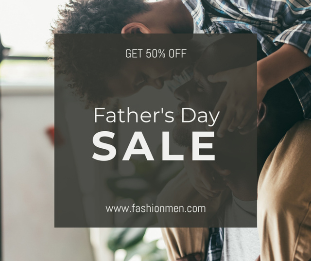 Father's Day Discount Announcement Facebook Šablona návrhu