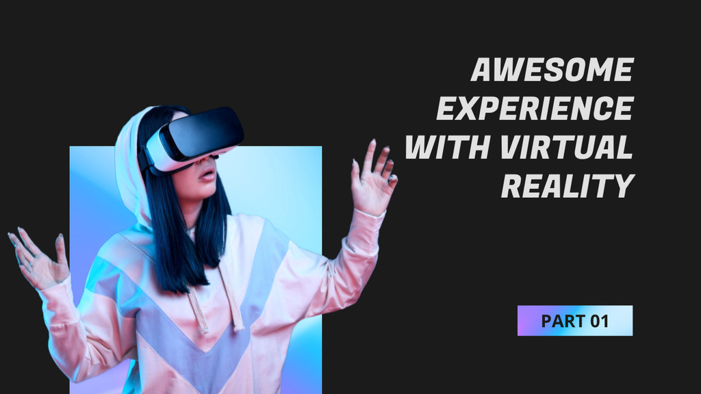 Plantilla de diseño de Experience In VR Youtube Thumbnail 