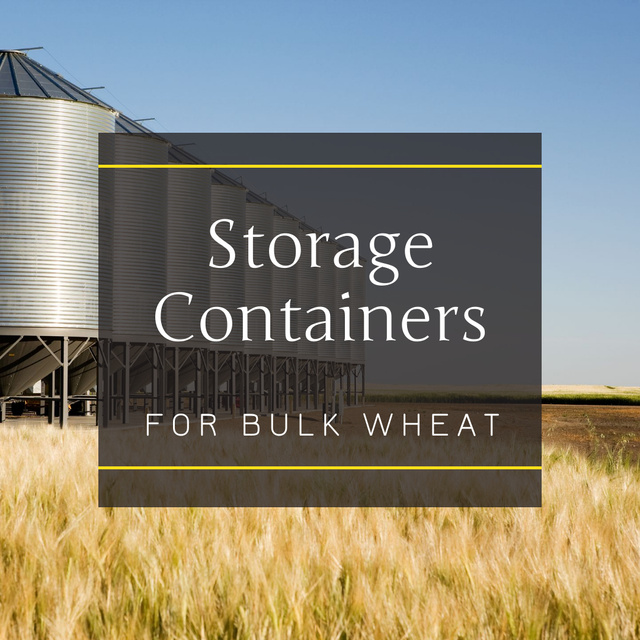 Ontwerpsjabloon van Instagram van Storage containers in Wheat field