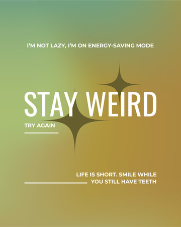 Szívmelengető vicces idézetek az életről Instagram Post Vertical tervezősablon