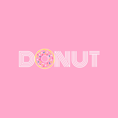 donut bakery,logo design Logoデザインテンプレート