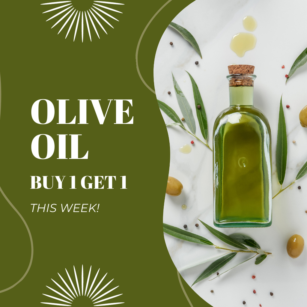 Modèle de visuel Olive Oil Promotion - Instagram