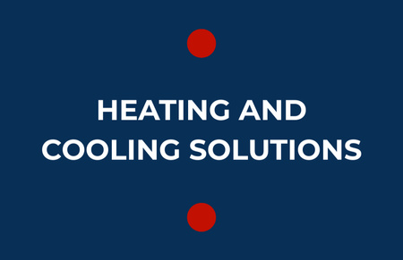Heating and Cooling Solutions Plain Blue Business Card 85x55mm Design Template