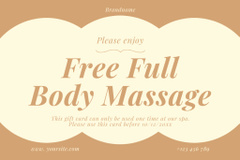 Free Full Body Massage Announcement