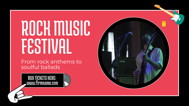 Rock Music Festival Full HD video Šablona návrhu