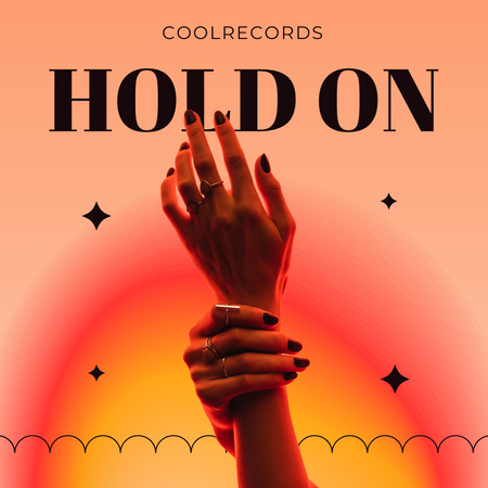 Album Cover of Album Hold On Album Cover Design Template